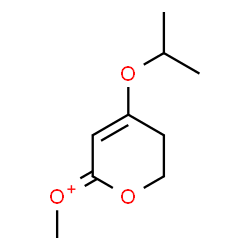 ChemSpider 2D Image | (Z)-(4-Isopropoxy-5,6-dihydro-2H-pyran-2-ylidene)(methyl)oxonium | C9H15O3