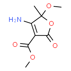 ChemSpider 2D Image | Methyl 4-amino-5-methoxy-5-methyl-2-oxo-2,5-dihydro-3-furancarboxylate | C8H11NO5