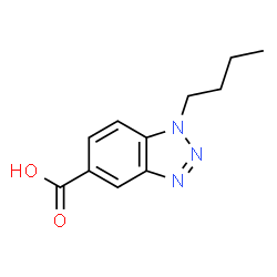 ChemSpider 2D Image | 1-Butyl-1H-benzotriazole-5-carboxylic acid | C11H13N3O2
