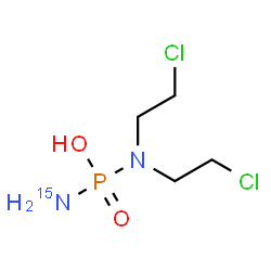 ChemSpider 2D Image | N,N-Bis(2-chloroethyl)(N'-~15~N)phosphorodiamidic acid | C4H11Cl2N15NO2P