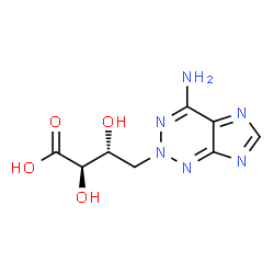 ChemSpider 2D Image | (2R,3R)-4-(4-Amino-2H-imidazo[4,5-d][1,2,3]triazin-2-yl)-2,3-dihydroxybutanoic acid | C8H10N6O4