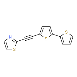 ChemSpider 2D Image | 2-(2,2'-Bithiophen-5-ylethynyl)-1,3-thiazole | C13H7NS3