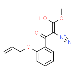 ChemSpider 2D Image | (1Z)-3-[2-(Allyloxy)phenyl]-1-hydroxy-1-methoxy-3-oxo-1-propene-2-diazonium | C13H13N2O4