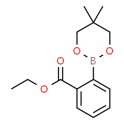 ChemSpider 2D Image | Ethyl 2-(5,5-dimethyl-1,3,2-dioxaborinan-2-yl)benzoate | C14H19BO4