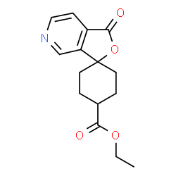ChemSpider 2D Image | Ethyl 1'-oxo-1'H-spiro[cyclohexane-1,3'-furo[3,4-c]pyridine]-4-carboxylate | C15H17NO4