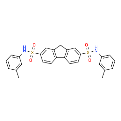 ChemSpider 2D Image | N2,N7-dim-tolyl-9H-fluorene-2,7-disulfonamide | C27H24N2O4S2
