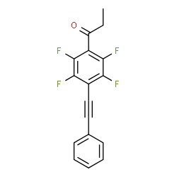 ChemSpider 2D Image | 1-[2,3,5,6-Tetrafluoro-4-(phenylethynyl)phenyl]-1-propanone | C17H10F4O