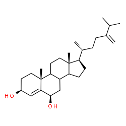 ChemSpider 2D Image | (3beta,6beta,8xi,9xi,14xi)-Ergosta-4,24(28)-diene-3,6-diol | C28H46O2