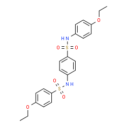 ChemSpider 2D Image | 4-ethoxy-N-{4-[(4-ethoxyanilino)sulfonyl]phenyl}benzenesulfonamide | C22H24N2O6S2