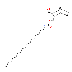 ChemSpider 2D Image | [(1R,2S,3S,4S)-3-(Hydroxymethyl)-7-oxabicyclo[2.2.1]hept-5-en-2-yl]methyl octadecylcarbamate | C27H49NO4