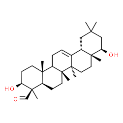 ChemSpider 2D Image | (3beta,9xi,22beta)-3,22-Dihydroxyolean-12-en-24-al | C30H48O3