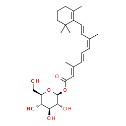 ChemSpider 2D Image | (9cis)-O~15~-[(2S,3R,4S,5S,6R)-3,4,5-Trihydroxy-6-(hydroxymethyl)tetrahydro-2H-pyran-2-yl]retinoic acid | C26H38O7