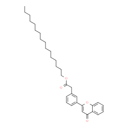 ChemSpider 2D Image | Hexadecyl [3-(4-oxo-4H-chromen-2-yl)phenyl]acetate | C33H44O4