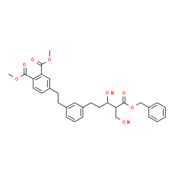 ChemSpider 2D Image | Dimethyl 4-(2-{3-[5-(benzyloxy)-3-hydroxy-4-(hydroxymethyl)-5-oxopentyl]phenyl}ethyl)phthalate | C31H34O8
