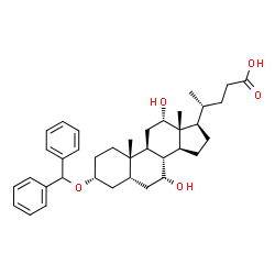ChemSpider 2D Image | (3alpha,5beta,7alpha,12alpha)-3-(Diphenylmethoxy)-7,12-dihydroxycholan-24-oic acid | C37H50O5
