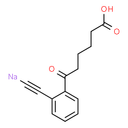 ChemSpider 2D Image | {[2-(5-Carboxypentanoyl)phenyl]ethynyl}sodium | C14H13NaO3