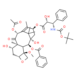 ChemSpider 2D Image | (2alpha,3xi,5beta,7beta,10beta,13alpha)-10-Acetoxy-1,7-dihydroxy-13-{[(2R,3S)-2-hydroxy-3-({[(2-methyl-2-propanyl)oxy]carbonyl}amino)-3-phenylpropanoyl]oxy}-4-methoxy-9-oxo-5,20-epoxytax-11-en-2-yl be
nzoate | C44H55NO14