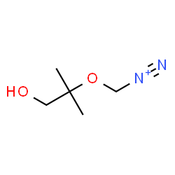 ChemSpider 2D Image | 1-[(1-Hydroxy-2-methyl-2-propanyl)oxy]methanediazonium | C5H11N2O2