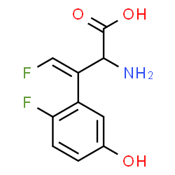 ChemSpider 2D Image | (betaE)-2-Fluoro-beta-(fluoromethylene)-5-hydroxyphenylalanine | C10H9F2NO3