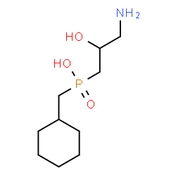 ChemSpider 2D Image | (3-Amino-2-hydroxypropyl)(cyclohexylmethyl)phosphinic acid | C10H22NO3P