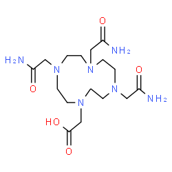 ChemSpider 2D Image | [4,7,10-Tris(2-amino-2-oxoethyl)-1,4,7,10-tetraazacyclododecan-1-yl]acetic acid | C16H31N7O5