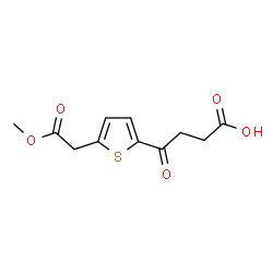 ChemSpider 2D Image | 4-[5-(2-Methoxy-2-oxoethyl)-2-thienyl]-4-oxobutanoic acid | C11H12O5S