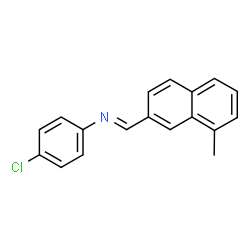 ChemSpider 2D Image | (E)-N-(4-Chlorophenyl)-1-(8-methyl-2-naphthyl)methanimine | C18H14ClN