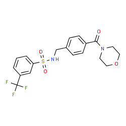 ChemSpider 2D Image | N-[4-(4-Morpholinylcarbonyl)benzyl]-3-(trifluoromethyl)benzenesulfonamide | C19H19F3N2O4S