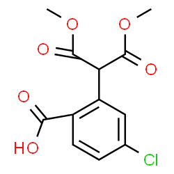 ChemSpider 2D Image | 4-Chloro-2-(1,3-dimethoxy-1,3-dioxo-2-propanyl)benzoic acid | C12H11ClO6