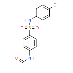 ChemSpider 2D Image | N-{4-[(4-Bromophenyl)sulfamoyl]phenyl}acetamide | C14H13BrN2O3S