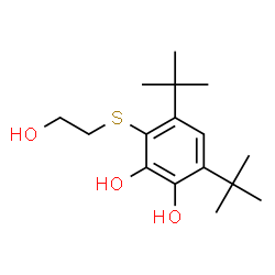 ChemSpider 2D Image | 3-[(2-Hydroxyethyl)sulfanyl]-4,6-bis(2-methyl-2-propanyl)-1,2-benzenediol | C16H26O3S