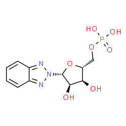 ChemSpider 2D Image | 2-(5-O-Phosphono-beta-D-ribofuranosyl)-2H-benzotriazole | C11H14N3O7P
