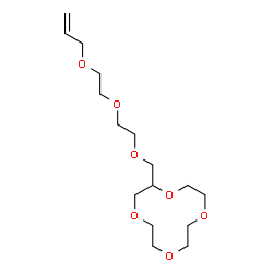 ChemSpider 2D Image | 2-({2-[2-(Allyloxy)ethoxy]ethoxy}methyl)-1,4,7,10-tetraoxacyclododecane | C16H30O7