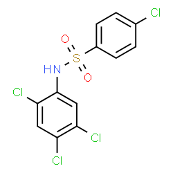 ChemSpider 2D Image | 4-Chloro-N-(2,4,5-trichlorophenyl)benzenesulfonamide | C12H7Cl4NO2S