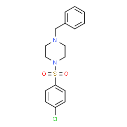 ChemSpider 2D Image | 1-Benzyl-4-[(4-chlorophenyl)sulfonyl]piperazine | C17H19ClN2O2S
