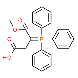 ChemSpider 2D Image | 4-Methoxy-4-oxo-3-(triphenylphosphoranylidene)butanoic acid | C23H21O4P