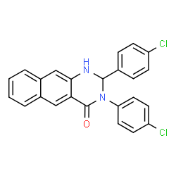 ChemSpider 2D Image | 2,3-Bis(4-chlorophenyl)-2,3-dihydrobenzo[g]quinazolin-4(1H)-one | C24H16Cl2N2O