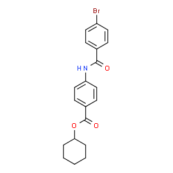 ChemSpider 2D Image | Cyclohexyl 4-[(4-bromobenzoyl)amino]benzoate | C20H20BrNO3
