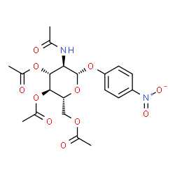 ChemSpider 2D Image | 4-Nitrophenyl 2-acetamido-3,4,6-tri-O-acetyl-2-deoxy-beta-D-glucopyranoside | C20H24N2O11