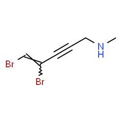ChemSpider 2D Image | (4Z)-4,5-Dibromo-N-methyl-4-penten-2-yn-1-amine | C6H7Br2N