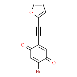 ChemSpider 2D Image | 2-Bromo-5-(2-furylethynyl)-1,4-benzoquinone | C12H5BrO3