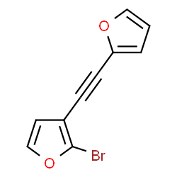 ChemSpider 2D Image | 2-Bromo-3-(2-furylethynyl)furan | C10H5BrO2