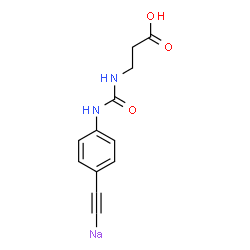 ChemSpider 2D Image | [(4-{[(2-Carboxyethyl)carbamoyl]amino}phenyl)ethynyl]sodium | C12H11N2NaO3