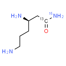 ChemSpider 2D Image | (3R)-3,6-Diamino(1-~13~C)hexan(~15~N)amide | C513CH15N215NO