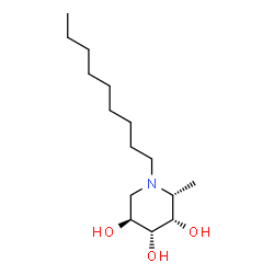 ChemSpider 2D Image | (2R,3S,4R,5S)-2-Methyl-1-nonyl-3,4,5-piperidinetriol | C15H31NO3
