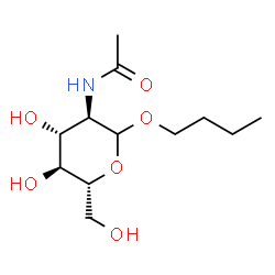 ChemSpider 2D Image | Butyl 2-acetamido-2-deoxy-D-glucopyranoside | C12H23NO6