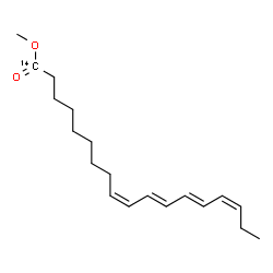 ChemSpider 2D Image | Methyl (9Z,11E,13E,15Z)-(1-~14~C)-9,11,13,15-octadecatetraenoate | C1814CH30O2