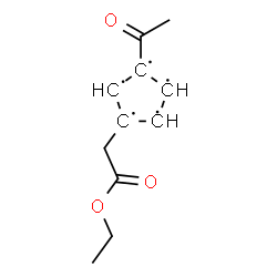 ChemSpider 2D Image | 1-Acetyl-3-(2-ethoxy-2-oxoethyl)-1,2,3,4,5-cyclopentanepentayl | C11H13O3