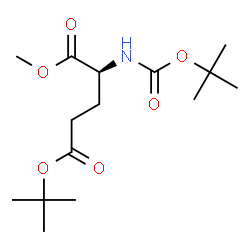 ChemSpider 2D Image | 1-Methyl 5-(2-methyl-2-propanyl) N-{[(2-methyl-2-propanyl)oxy]carbonyl}-L-glutamate | C15H27NO6