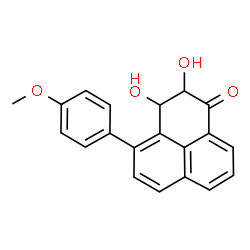 ChemSpider 2D Image | 2,3-Dihydroxy-4-(4-methoxyphenyl)-2,3-dihydro-1H-phenalen-1-one | C20H16O4